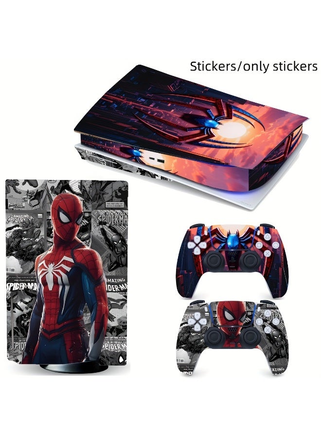 Spider-Man themed for Playstation 5 console sticker set - Premium vinyl stickers - Waterproof, dustproof and scratch-resistant protection with eye-catching illustration design Stickers/Only Stickers - Image 1